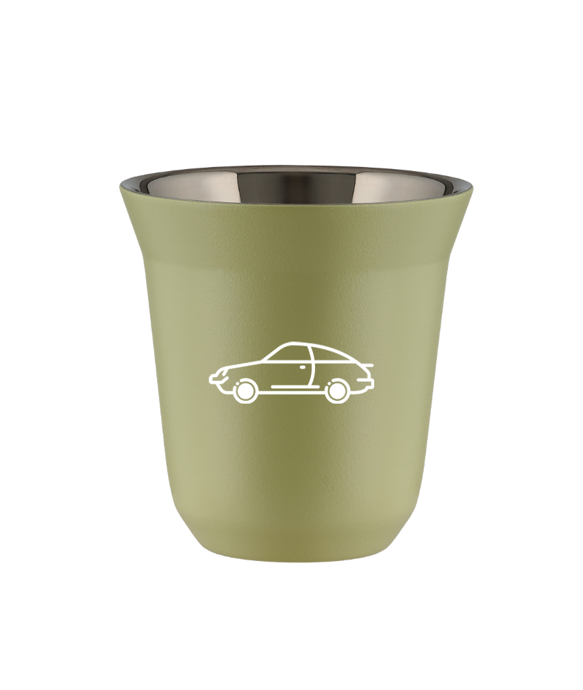 Kubek 240 ml PISTACJOWY "Samochód (biały)"