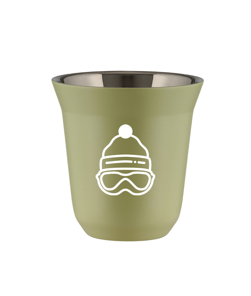 Kubek 240 ml PISTACJOWY "Czapka (biały)"