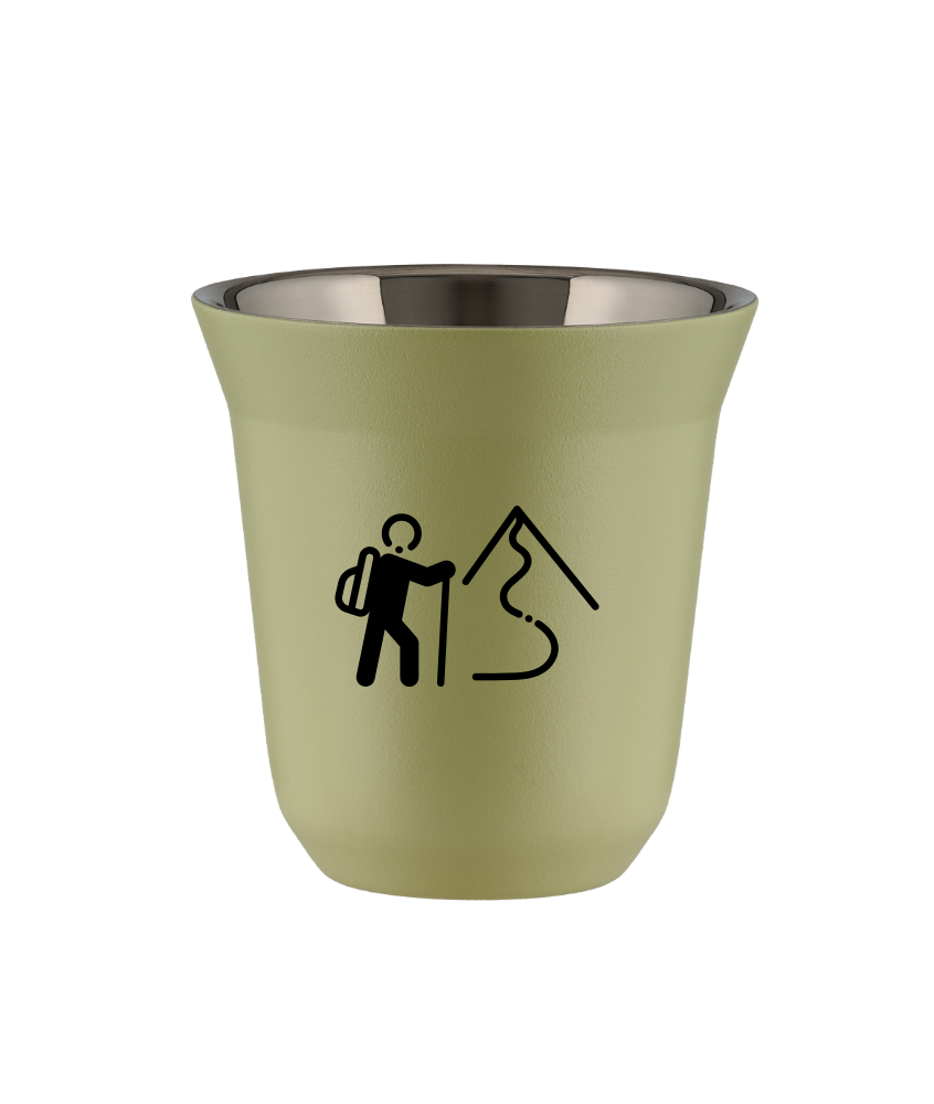 Kubek 240 ml PISTACJOWY "Wspinaczka 2 (czarny)"