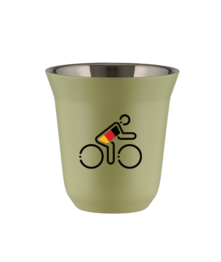 Kubek 240 ml PISTACJOWY "Kolarz w niemieckich barwach"