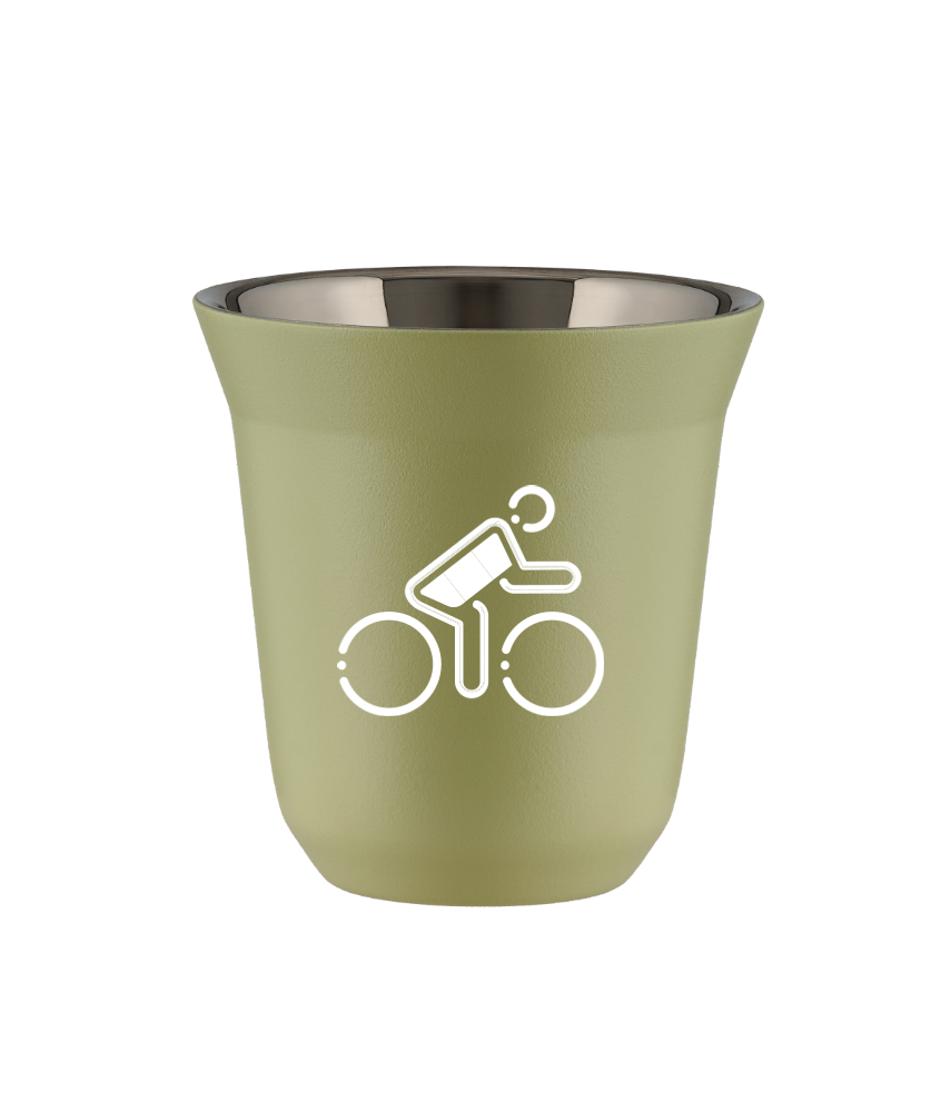 Kubek 240 ml PISTACJOWY "Kolarz w niemieckich barwach (biały)"