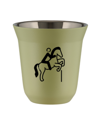 Kubek 240 ml PISTACJOWY "Jeździectwo 1 (czarny)" Kubek 240 ml PISTACJOWY "Jeździectwo 1 (czarny)"