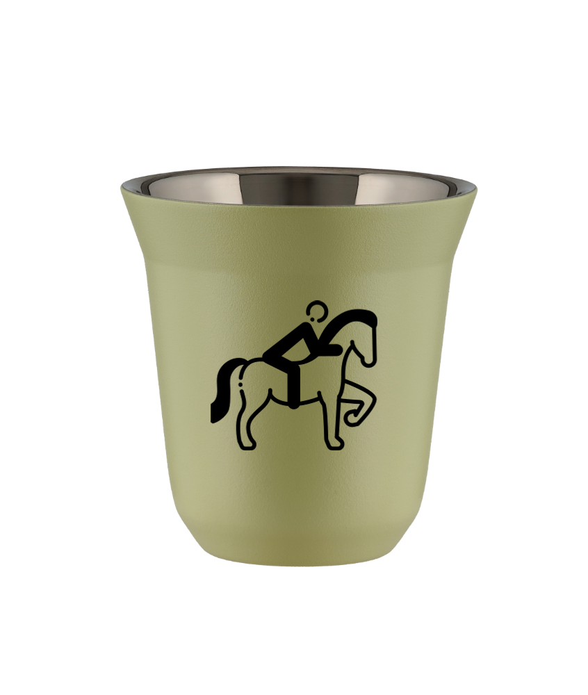 Kubek 240 ml PISTACJOWY "Jeździectwo 2 (czarny)"