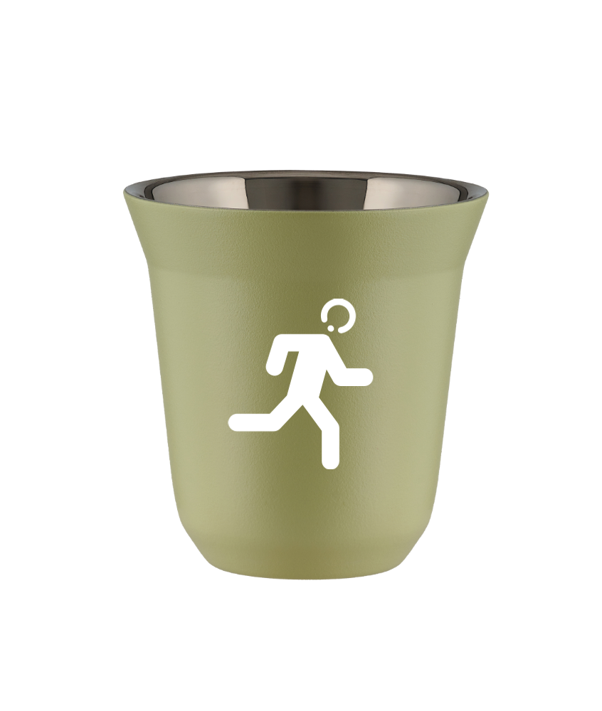 Kubek 240 ml PISTACJOWY "Biegacz (biały)"