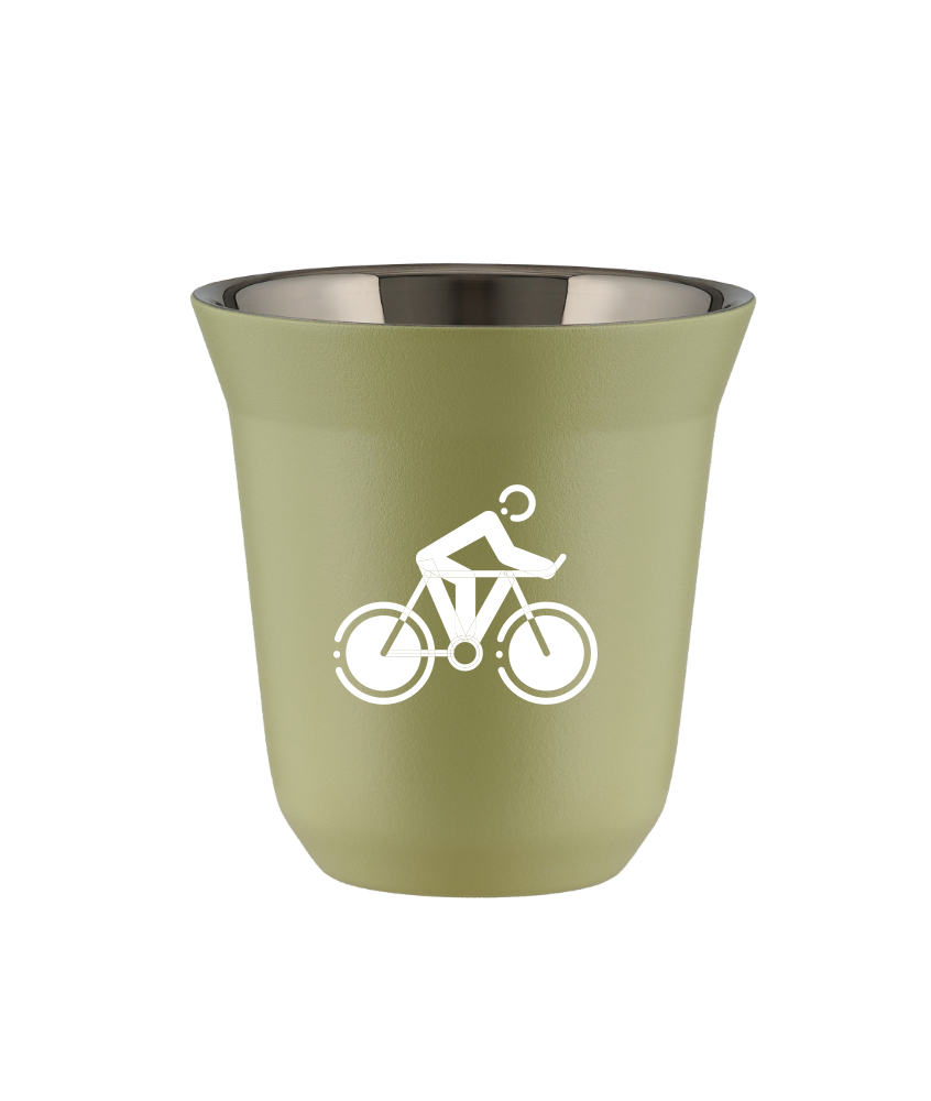 Kubek 240 ml PISTACJOWY "Kolarstwo 2 (biały)"