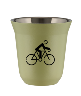 Kubek 240 ml PISTACJOWY "Kolarstwo 3 (czarny)" Kubek 240 ml PISTACJOWY "Kolarstwo 3 (czarny)"