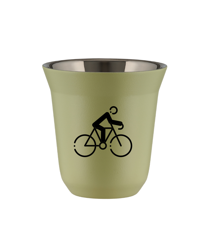 Kubek 240 ml PISTACJOWY "Kolarstwo 3 (czarny)"
