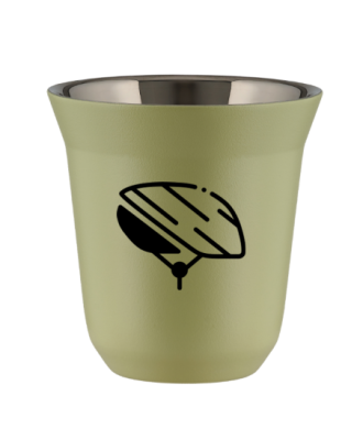 Kubek 240 ml PISTACJOWY "Kask (czarny)" Kubek 240 ml PISTACJOWY "Kask (czarny)"