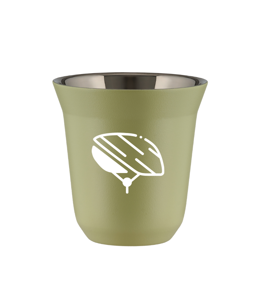 Kubek 240 ml PISTACJOWY "Kask (biały)"