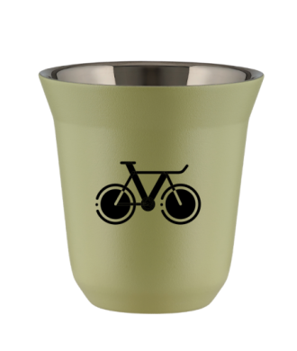 Kubek 240 ml PISTACJOWY "Rower 1 (czarny)" Kubek 240 ml PISTACJOWY "Rower 1 (czarny)"