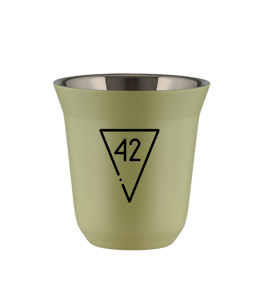 Kubek 240 ml PISTACJOWY "42 (czarny)"