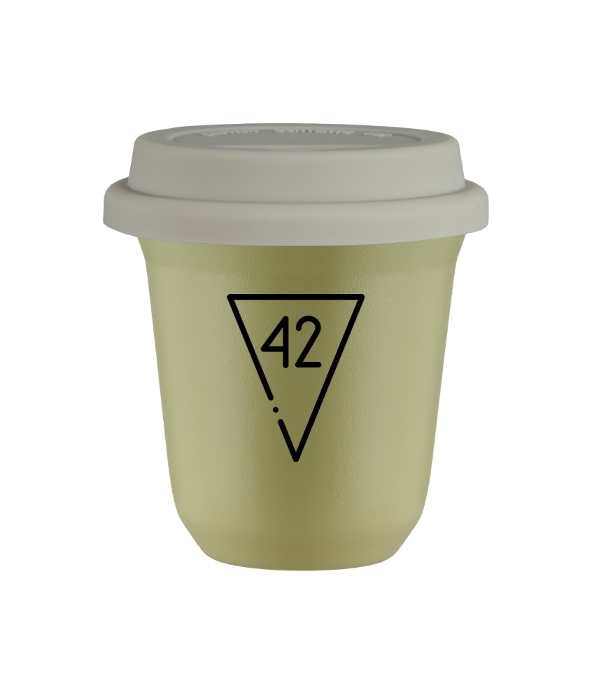 Kubek pistacjowy 240 ml, 42 (czarny) z pokrywka biala kubek termiczny na kawe | 85,00 zł