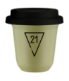 Kubek pistacjowy 240 ml, 21 z pokrywka czarna kubek termiczny na kawe | 85,00 zł