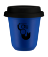 Kubek navy blue 240 ml, WARSZAWSKA SYRENKA z pokrywka czarna kubek termiczny na kawe | 80,00 zł