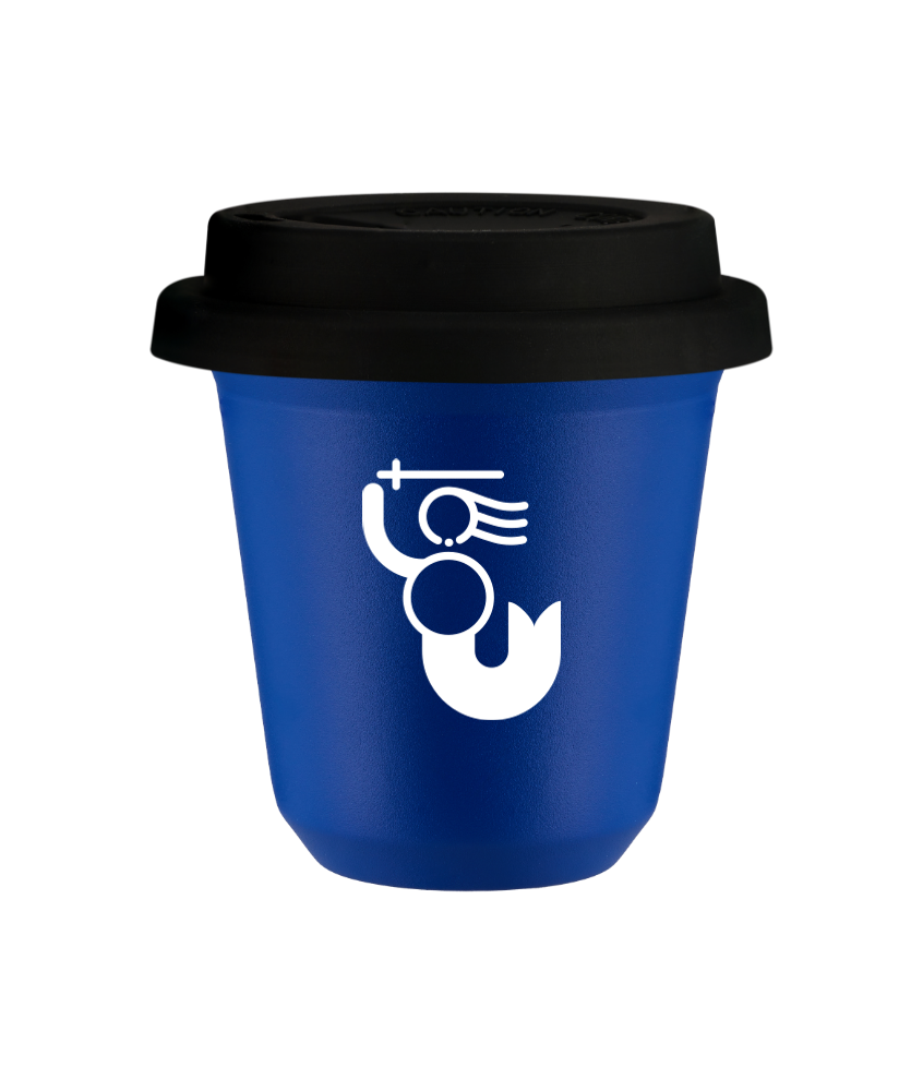 Kubek navy blue 240 ml, WARSZAWSKA SYRENKA (bialy) z pokrywka czarna kubek termiczny na kawe | 80,00 zł Kubek navy blue 240 ml, WARSZAWSKA SYRENKA (bialy) z pokrywka czarna kubek termiczny na kawe | 80,00 zł