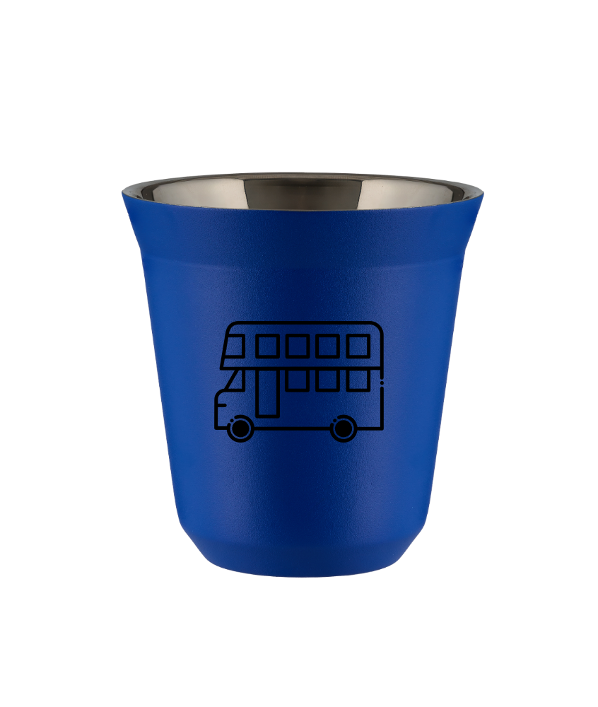 Kubek 240 ml NIEBIESKI "Autobus (czarny)"