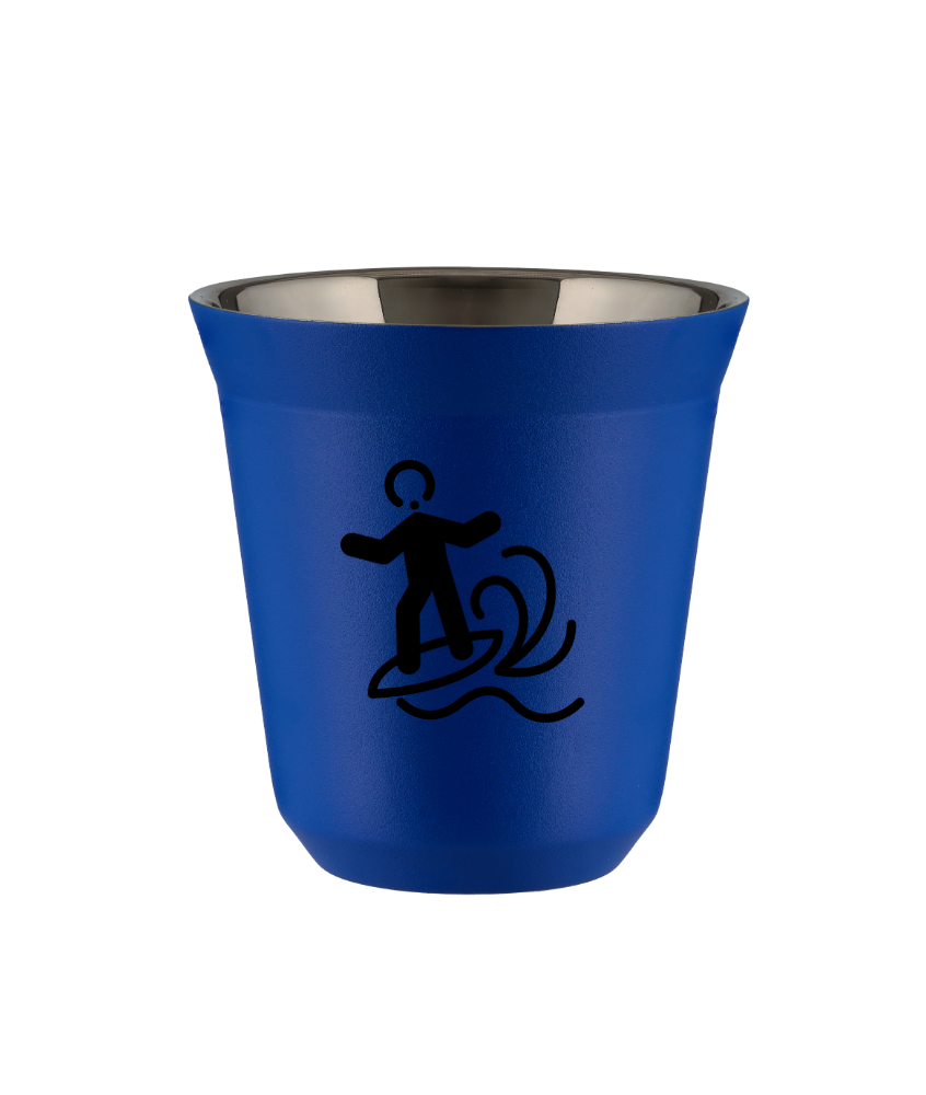 Kubek 240 ml NIEBIESKI "Windsurfing (czarny)"