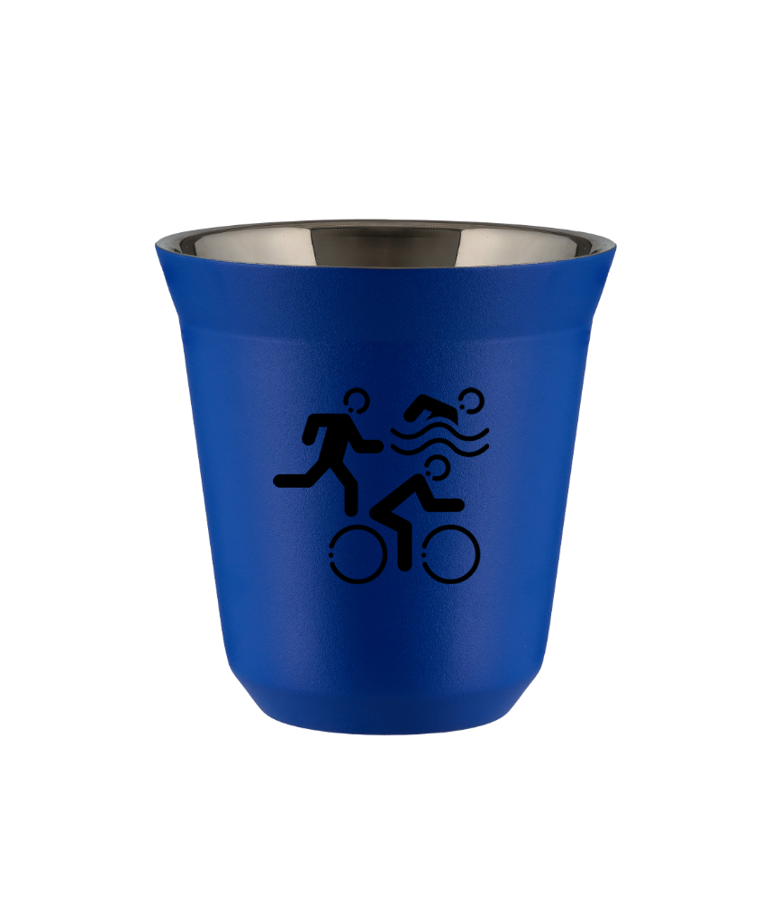 Kubek 240 ml NIEBIESKI "Sporty (czarny)"