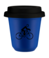 Kubek navy blue 240 ml, KOLARSTWO 3 (czarny) z pokrywka czarna kubek termiczny na kawe | 85,00 zł