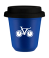 Kubek navy blue 240 ml, ROWER 1 (bialy) z pokrywka czarna kubek termiczny na kawe | 85,00 zł