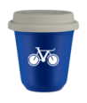 Kubek navy blue 240 ml, ROWER 1 (bialy) z pokrywka biala kubek termiczny na kawe | 85,00 zł