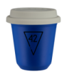 Kubek navy blue 240 ml, 42 z pokrywka biala kubek termiczny na kawe | 85,00 zł