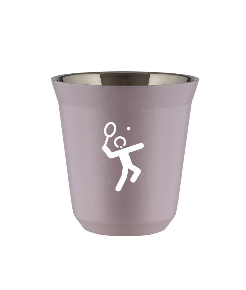 Kubek 240 ml LAWENDOWY "Tenis 2 (biały)"