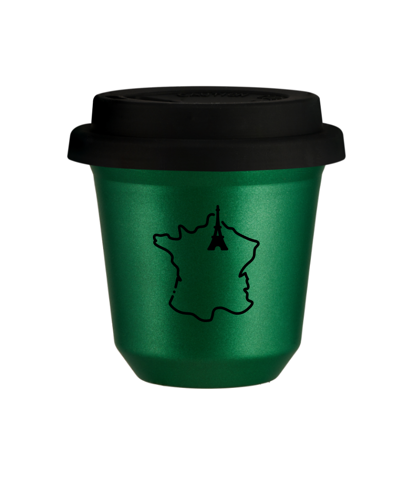 Kubek zielony 240 ml, FRANCJA (czarny) z pokrywka czarna kubek termiczny na kawe | 85,00 zł Kubek zielony 240 ml, FRANCJA (czarny) z pokrywka czarna kubek termiczny na kawe | 85,00 zł