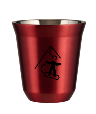 Kubek czerwony 240 ml, SNOWBOARD