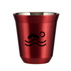 Cup 240 ml METALLIC RED "Swimming"