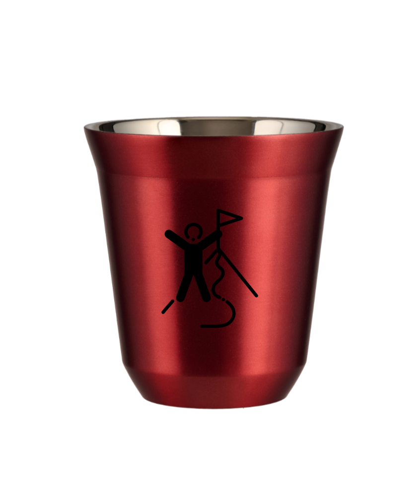 Cup 240 ml METALLIC RED "Climbing 1 (black)"