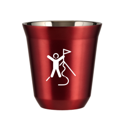 Cup 240 ml METALLIC RED "Climbing 1 (white)"