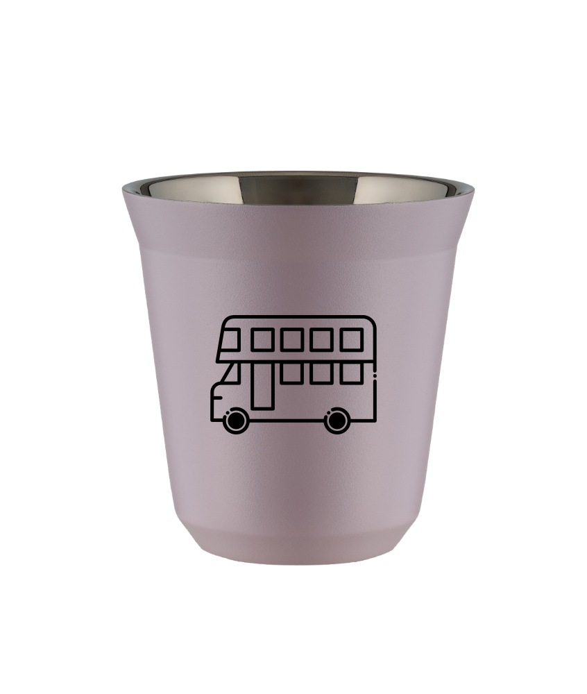 Kubek 240 ml LAWENDOWY "Autobus (czarny)"
