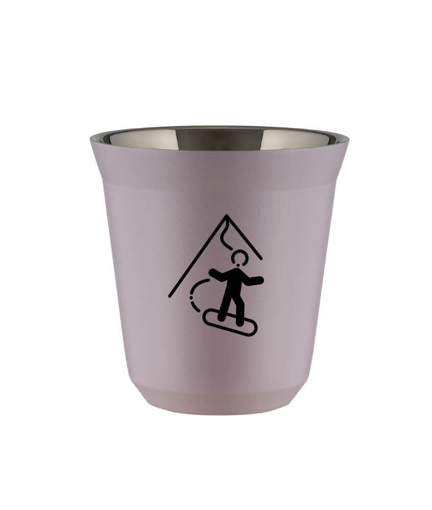 Kubek 240 ml LAWENDOWY "Snowboard (czarny)"