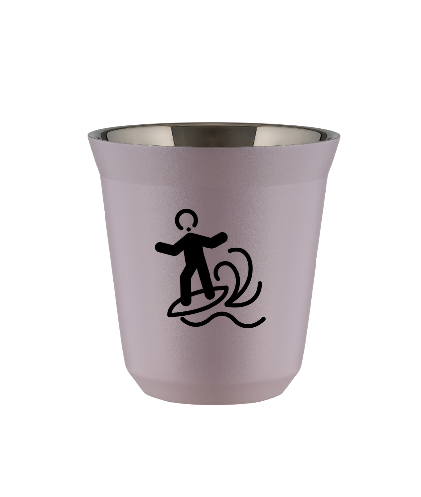 Kubek 240 ml LAWENDOWY "Windsurfing (czarny)"