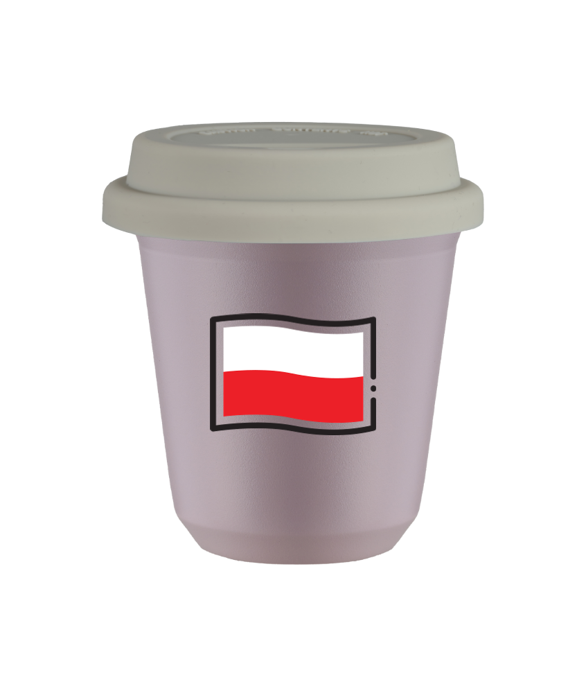 Kubek lawendowy 240 ml, FLAGA POLSKI (czarny) z pokrywka biala kubek termiczny na kawe | 85,00 zł Kubek lawendowy 240 ml, FLAGA POLSKI (czarny) z pokrywka biala kubek termiczny na kawe | 85,00 zł