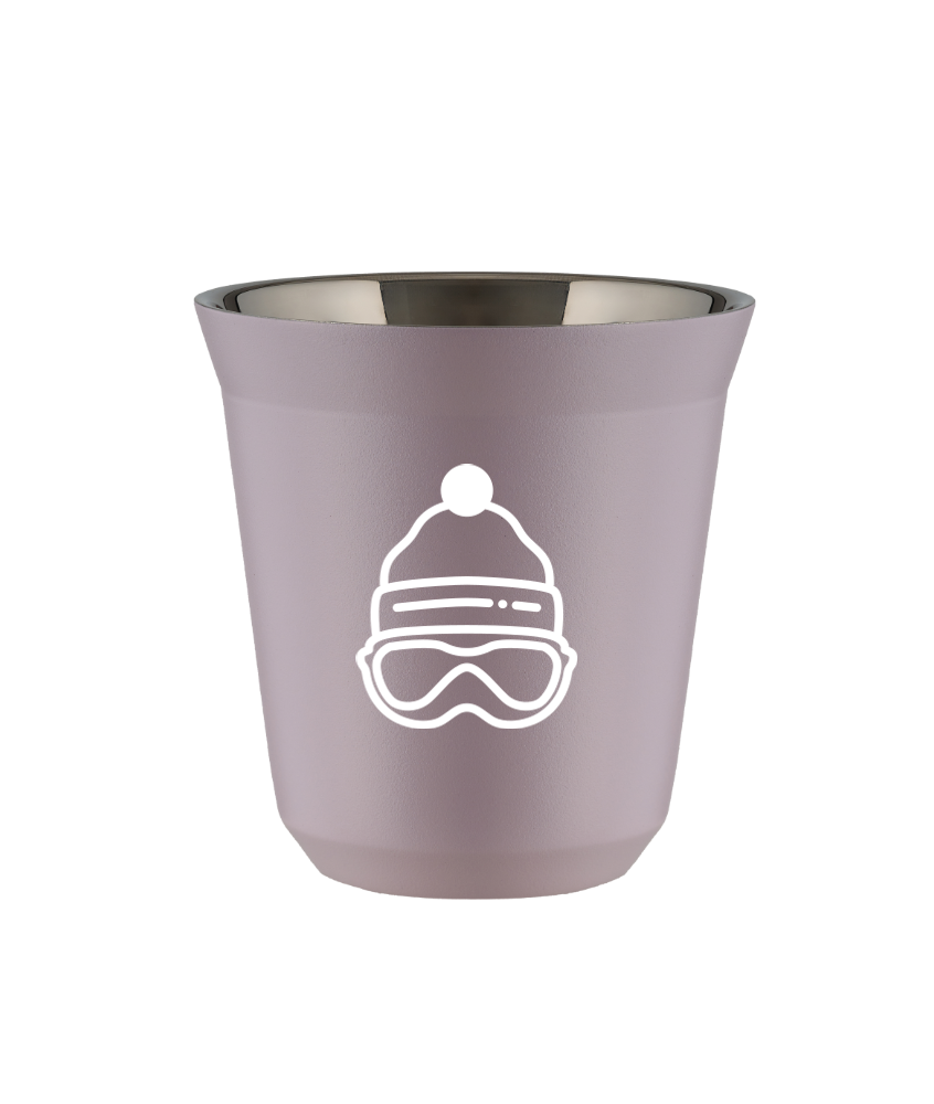 Kubek 240 ml LAWENDOWY "Czapka (biały)"