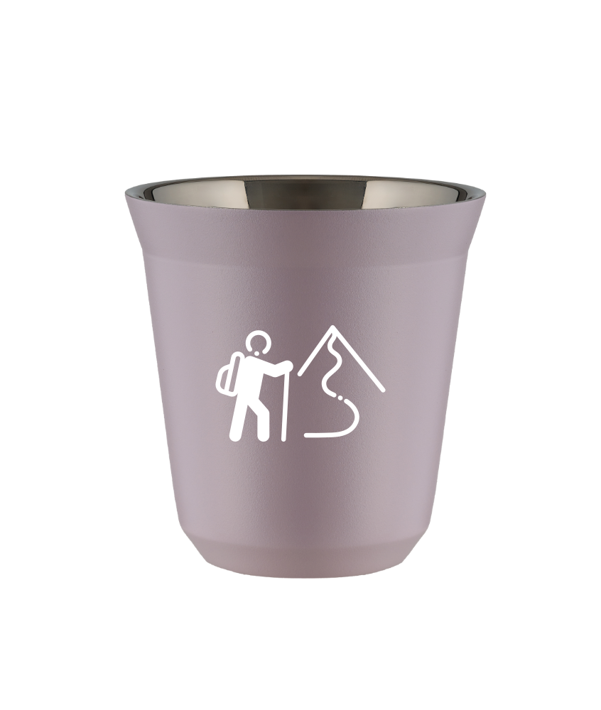 Kubek 240 ml LAWENDOWY "Wspinaczka 2 (biały)"