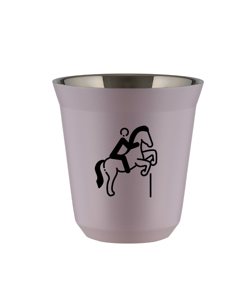 Kubek 240 ml LAWENDOWY "Jeździectwo 1 (czarny)"