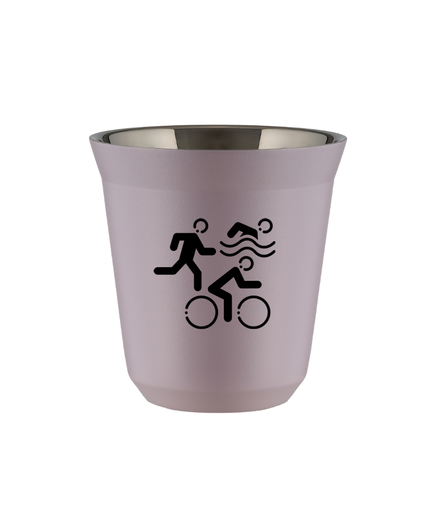 Kubek 240 ml LAWENDOWY "Sporty (czarny)"