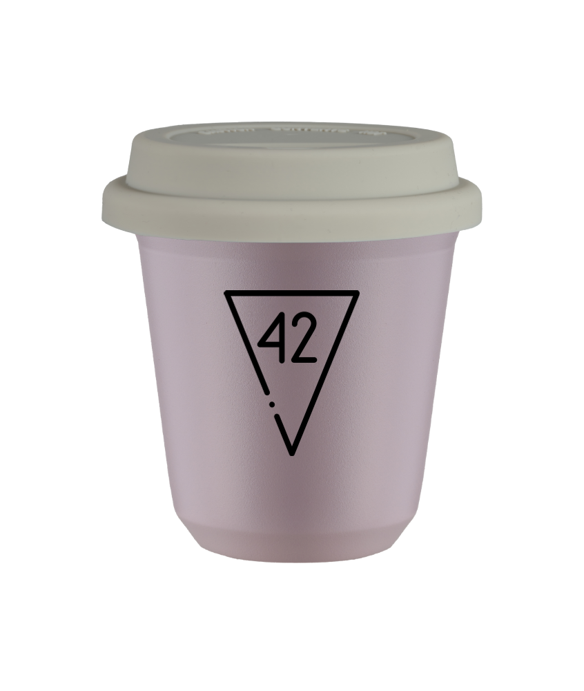 Kubek lawendowy 240 ml, 42 z pokrywka biala kubek termiczny na kawe | 85,00 zł