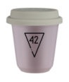Kubek lawendowy 240 ml, 42 z pokrywka biala kubek termiczny na kawe | 85,00 zł