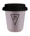 Kubek lawendowy 240 ml, 21 (czarny) z pokrywka czarna kubek termiczny na kawe | 85,00 zł