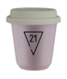 Kubek lawendowy 240 ml, 21 (czarny) z pokrywka biala kubek termiczny na kawe | 85,00 zł