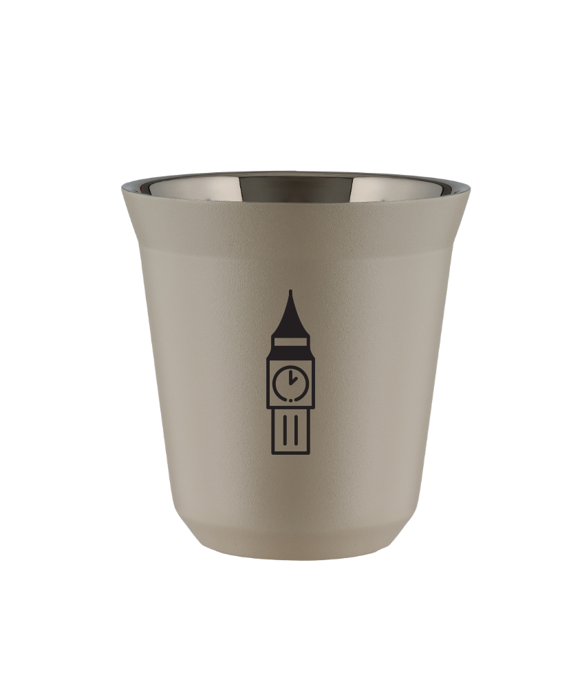 Kubek 240 ml BEŻOWY "BIG BEN (czarny)"