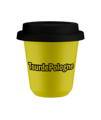 Kubek TourDePologne 80 ml z pokrywką czarną