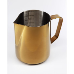 Gold milk frothing pitcher