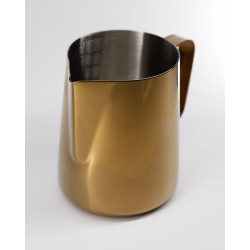 Gold milk frothing pitcher