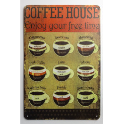 Sign "Coffee House – Enjoy Your Free Time"