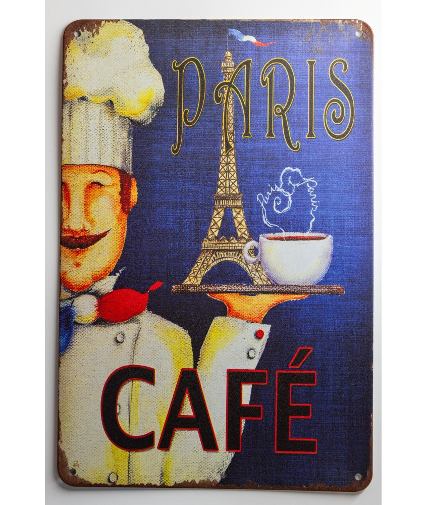 Metal sign "Paris Barista"